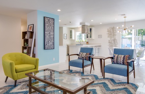 Palm Springs House | Come Fly With Me - Private Resort Style Yard! Great Zoom Call Space!