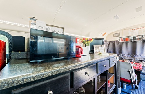Lubbock House | Come stay in our converted school bus/tiny home!