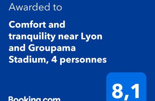 Meyzieu Apartment | Comfort and tranquility near Lyon and Groupama Stadium, 4 personnes