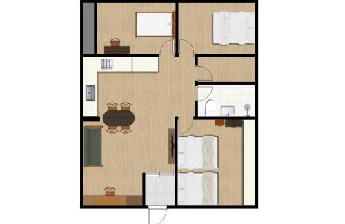 Yeonnam-dong Apartment | Comfortable home 10 min from Hongik University, 5min from Gajwa station with baby products, 4 Bedrooms 8 people
