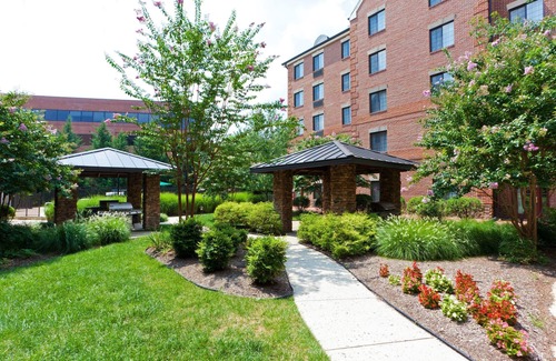 McLean Condo | Comfortable Suite with Private Patio Near DC | Free Breakfast + On-Site Fitness Center