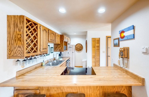Wildernest Condo | Comfy condo with furnished patio, & wood-burning fireplace