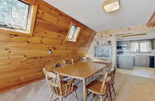 Greenville Cabin | Comfy Lakefront Cabin with Gorgeous Views, Private Dock & Pebble Beach