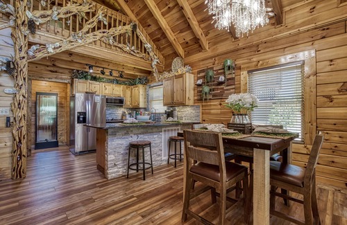 Pigeon Forge Cabin | Complete Spa Cabin Heated seating, Massage Chairs and Spa Shower Must See
