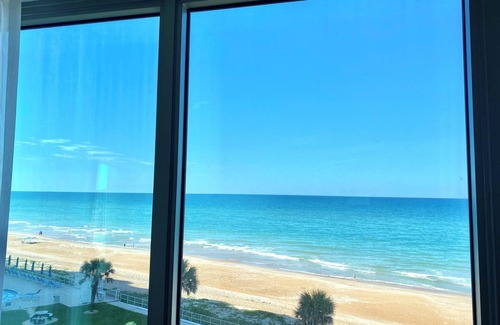 Ormond-by-the-Sea Condo | CONDO DIRECTLY ON OCEAN! 2/2 CORNER UNIT WITH SUNRISE & SUNSET BEACH VIEWS!