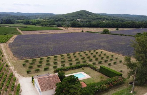 Saint Michel d'Euzet House | Contemporary villa private pool alone in countryside 4 stars