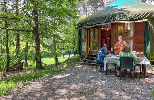 Chataigneraie Cantalienne Ski Chalet | Contemporary Cantal family yurt for up to 6 people