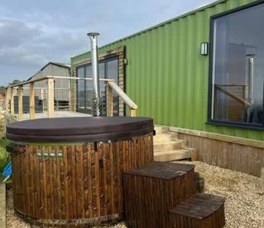 Newton St Loe House | Contemporary Container with hot tub