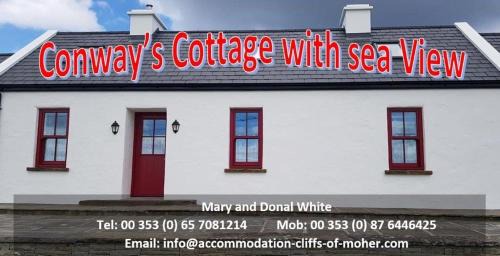 Liscannor Bed & Breakfast | Conway's Cottage with Sea View Nestling by Cliffs-of-Moher
