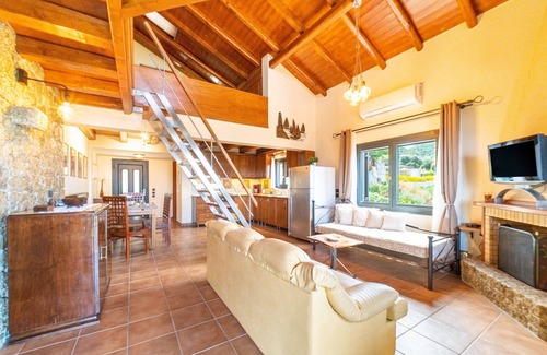 Paramonas Villa | Corfu Villa Nikolas with Sea View, Private Garden, A/C & Wi-Fi