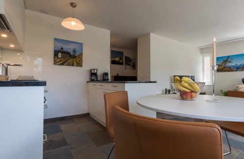 Saas-Balen Apartment | Cosy apartment for 2 guests with WIFI, TV, balcony and pets allowed