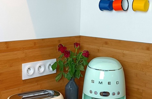 Quartier du chateau Apartment | Cosy apartment with whirlpool bath in bedroom and catamaran net