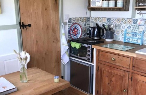 Taunton Cabin | Cosy hut on our Somerset farm with great views, stove and wood fired hot tub