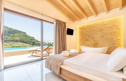 Vitalades Villa | Country House 'Villa Vasilis' with Sea View, Private Pool and Wi-Fi
