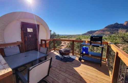 Hildale House | Covered Wagon with A/C at Zion View Camping