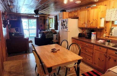 Lac du Flambeau Cabin | Cozy beachfront 3-bedroom cabin on over 700 acre Amber Lake, WiFi, AC