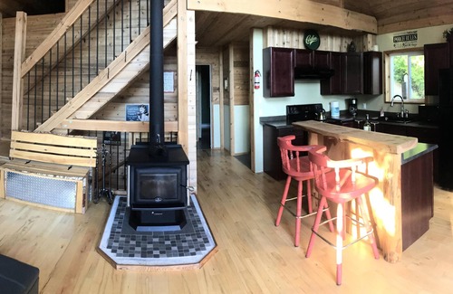 Anglemont Cabin | Cozy Cariboo Cabin w/HOT TUB - Shuswap Vacations and Sledding Accommodation