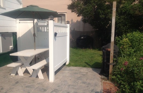 Cape May Condo | Cozy Condo steps to the beach. 3 BR, 2 BA, Reserved parking and Outdoor Shower.