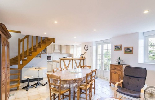 Sainte-Cecile Cottage | Cozy Cottage with Garden, Terrace, and Pond near Villedieu-les-Poêles