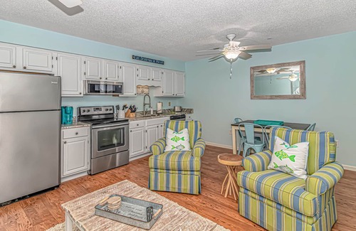 North Myrtle Beach Condo | Cozy, family friendly, 2BR/2BA in Cherry Grove steps to the beach.