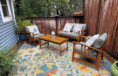 Hacienda Cabin | Cozy historic cabin perched above the Russian River