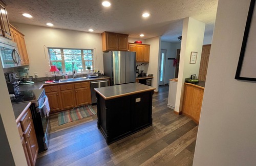 Ludington House | Cozy home in the pines & minutes from Ludington’s pristine Lake Michigan beaches