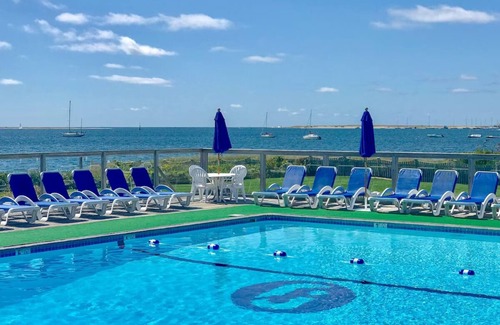 West Yarmouth Apartment | Cozy House in Waterfront Resort w/Private Beach & Ocean-View Pool