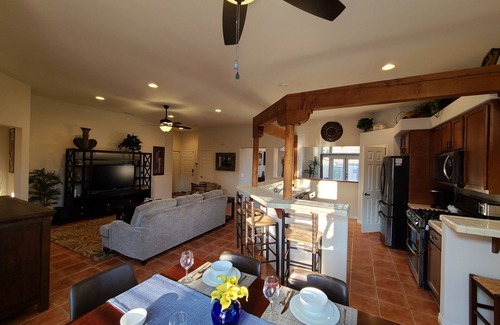 La Quinta Cove House | Cozy in the Cove: Santa Fe w/Pool, Spa & Mtn Views, 3BR #224820
