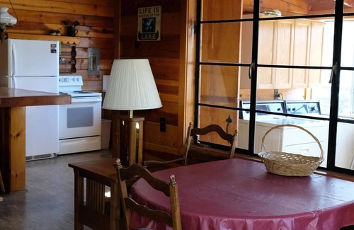 Bass Lake Cabin | Cozy Knotty Pine Cabin With View of Bass Lake