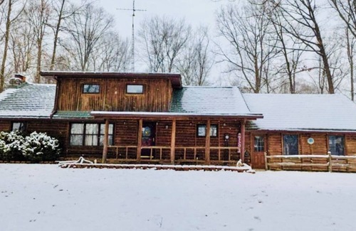 Dola Cabin | Cozy log cabin with pond nestled within 10 wooded acres. Accommodates up to 12!