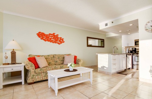 Panama City Beach Condo | Cozy luxury ON the beach - steps to the sand, sunsets from balcony; w/BEACH SVC