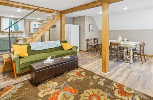 Ludington Cabin | Cozy Michigan Escape w/ Deck, Fire Pit & Grill!