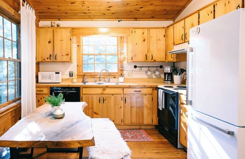 Blue Ridge Cabin | Cozy Modern Treehouse Forest Hot Tub Dog Haven