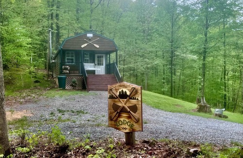 Courthouse-Collins Settlement Cabin | Cozy one-bedroom cabin nestled in the woods beside Stonewall Jackson Resort.