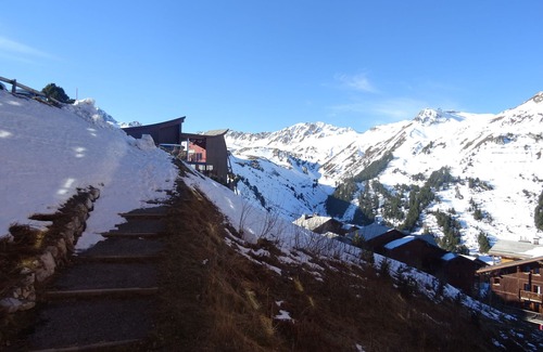 Arc-2000 Apartment | Cozy Studio for 3 in Arc 2000, Near Rink, South-Facing Balcony, 2 Min to Slopes