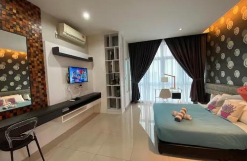Taman Abad Apartment | Cozy Studio Twin Galaxy WiFi Netflix 1-4Pax