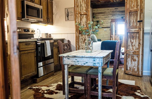 Fort Worth Apartment | Cozy studio with queen pullout sofa on scenic working ranch in Fort Worth.
