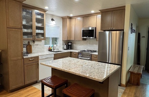 Incline Village Cabin | Creekside Cabin-your peaceful retreat. Pool. Fresh, cozy, & made for family fun!