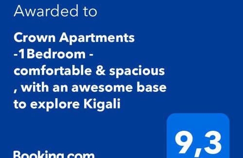 Kigali Apartment | Crown Apartments -1Bedroom - comfortable & spacious , with an awesome base to explore Kigali