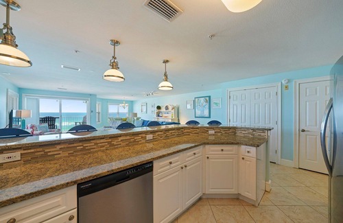 Crystal Beach Condo | Crystal Dunes 401 - Ocean Front Condominium with Pool & Includes Beach Chairs