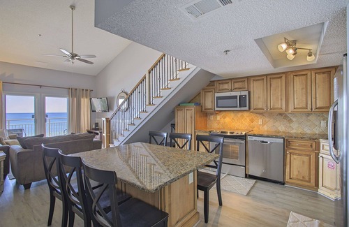 Crystal Beach Condo | Crystal Sands 305B - Gulf Front! Free Beach Service! Community Pool! Book Today!