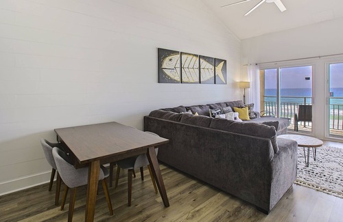Crystal Beach Condo | Crystal Sands 314A - Gulf Front! Free Beach Service! Community Pool! Book Today!