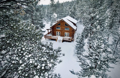 Hartsel Cabin | Custom log cabin tucked away in private forest