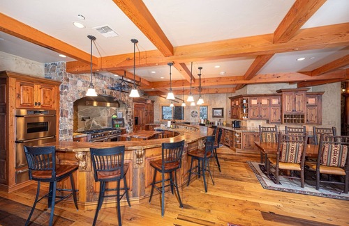 Whitefish House | Custom luxury ski-in ski-out Lodge with hot tub, sauna, theater room and more!
