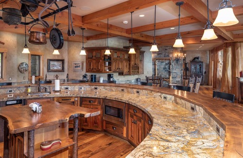 Whitefish House | Custom luxury ski-in ski-out Lodge with hot tub, sauna, theater room and more!