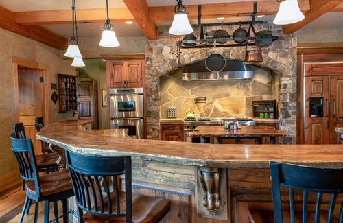 Whitefish House | Custom luxury ski-in ski-out Lodge with hot tub, sauna, theater room and more!
