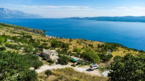 Lokva Rogoznica House | Dalmatian stone villa with heated pool