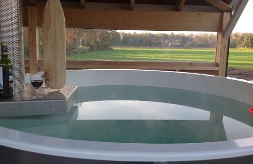 Lievelde House | De Goudvink 7-persoons, overdekte hottub en loungebank, finse sauna, wifi, sunshower