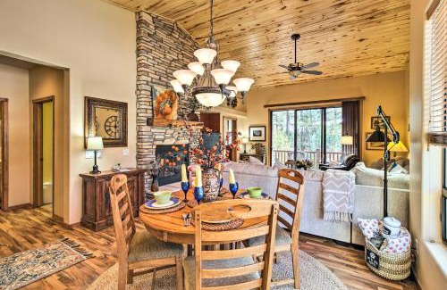 Torreon House | Deck and Fire Pit Show Low Villa in the Pines