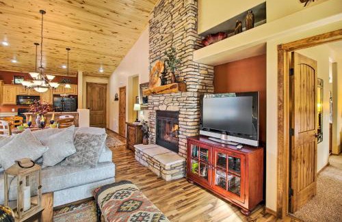 Torreon House | Deck and Fire Pit Show Low Villa in the Pines